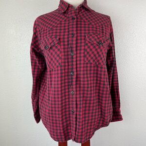 Route 66 Buffalo Plaid Button Down Shirt Size M EUC